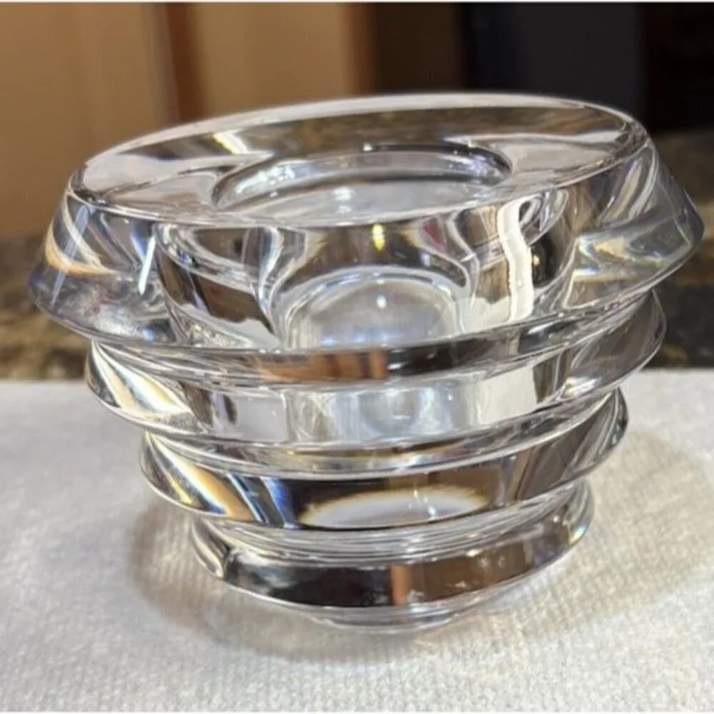 Lenox Ovations Radiance Crystal Candleholder Czech Republic 4 in. Excellent
